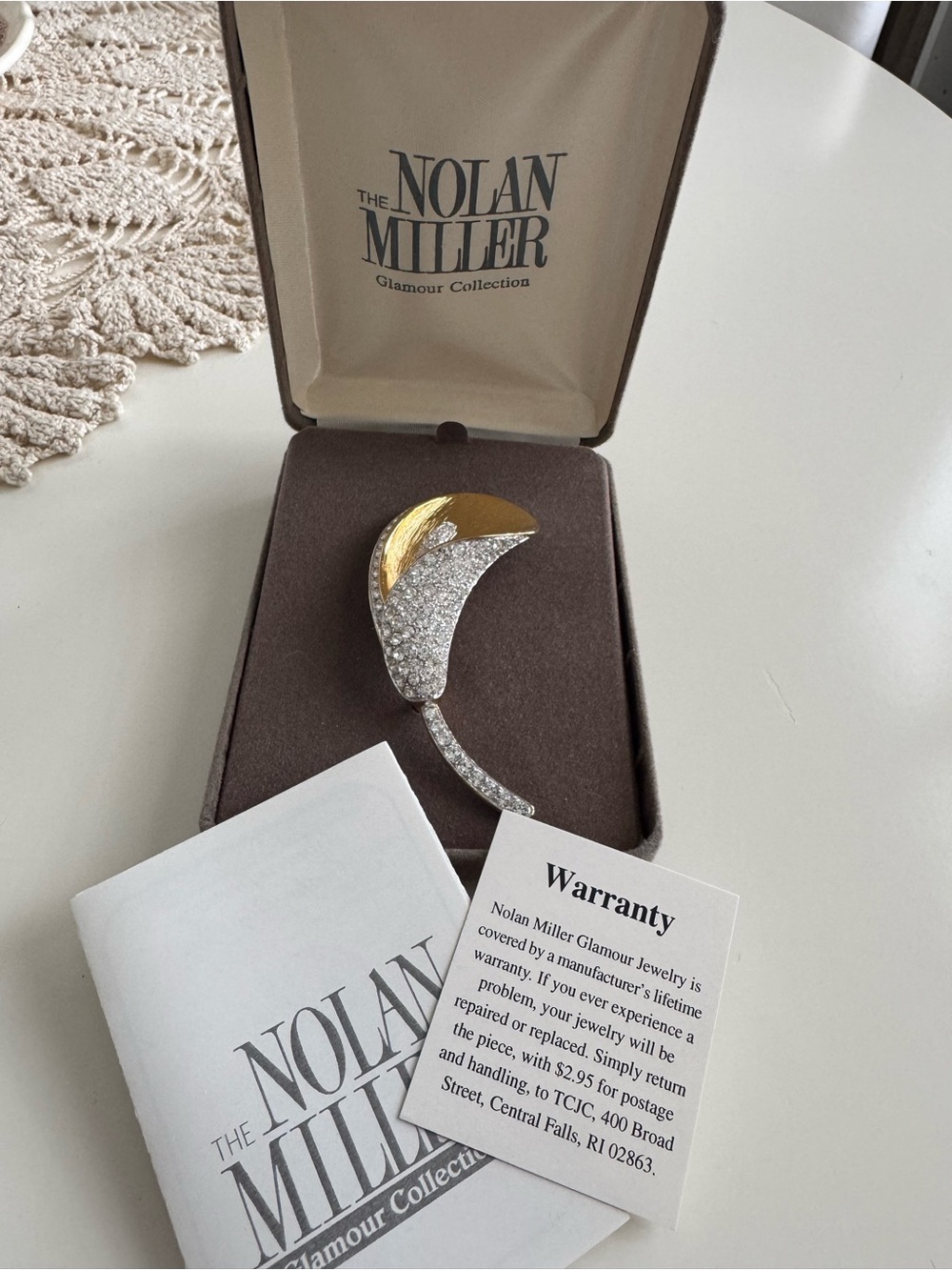 Nolan Miller Glamour Collection Calla Lily Brooch